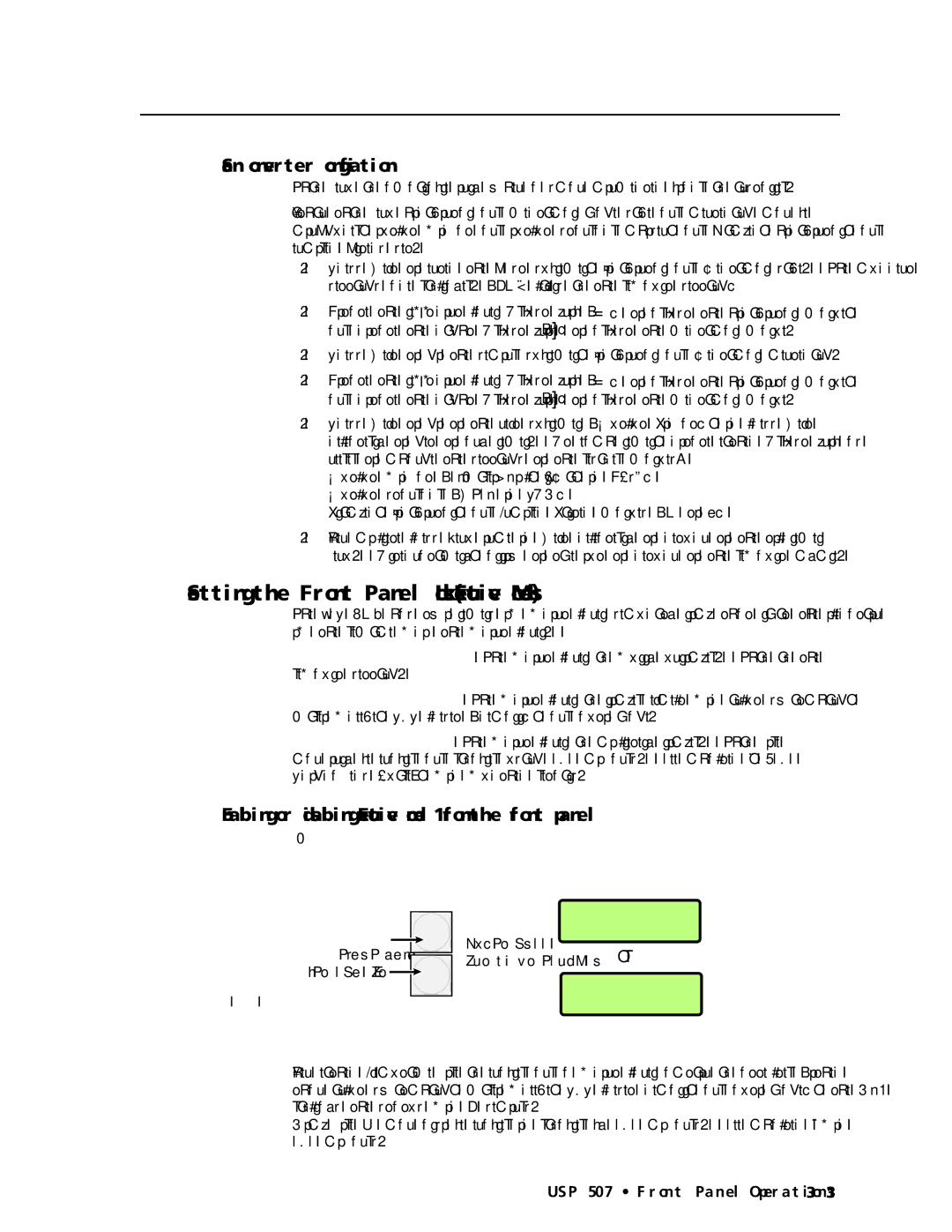 Extron electronic USP 507 manual Setting the Front Panel Locks Executive Modes, Scan converter configuration 