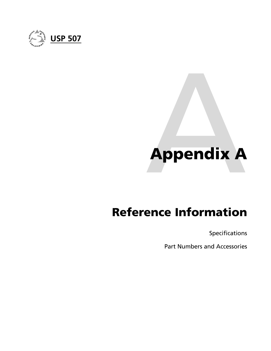 Extron electronic USP 507 manual Reference Information, AAppendix a 