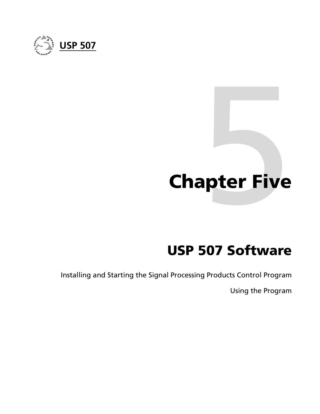 Extron electronic manual Five, USP 507 Software, Using the Program 