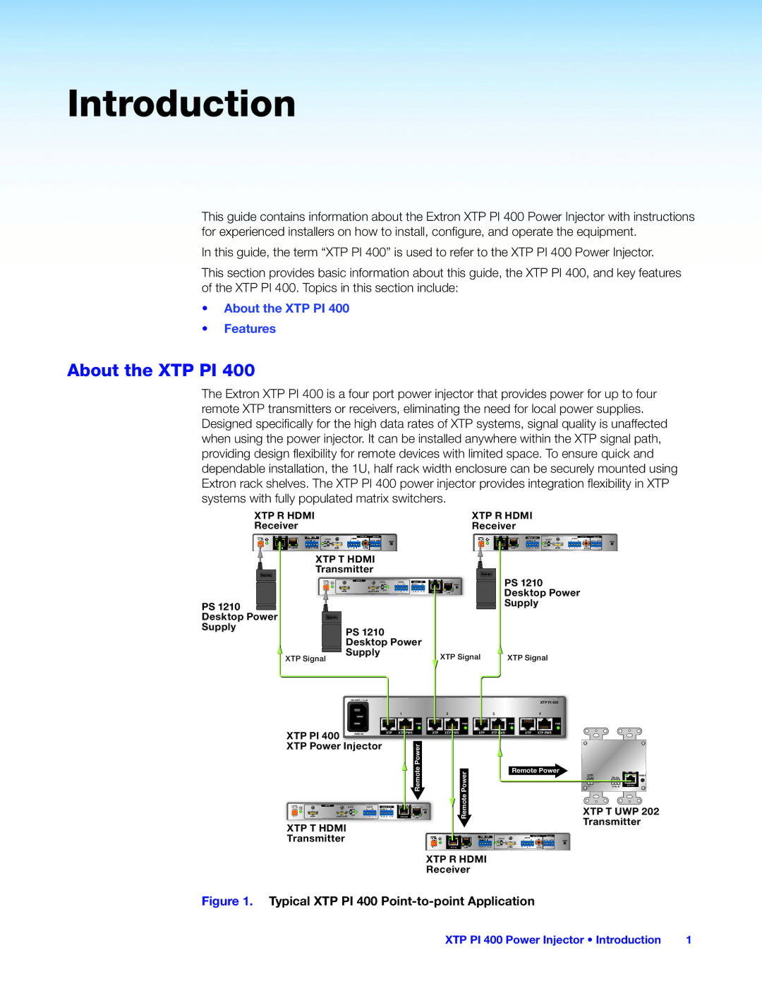 Extron electronic XTP PI 400 manual Introduction, About the XTP PI 