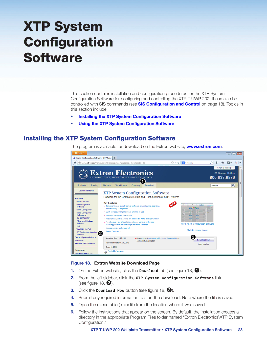 Extron electronic XTP T UWP 202 manual Installing the XTP System Configuration Software 