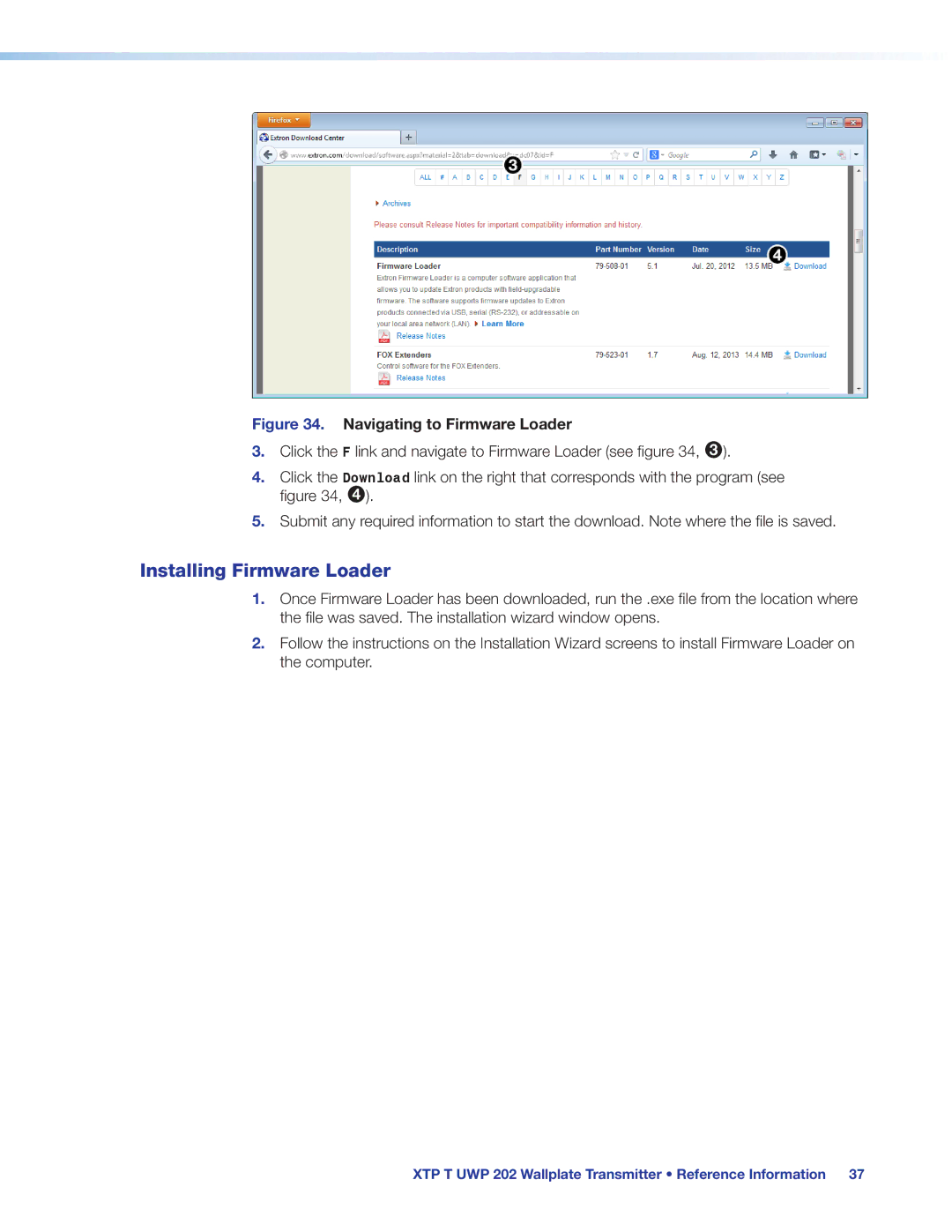 Extron electronic XTP T UWP 202 manual Installing Firmware Loader, Navigating to Firmware Loader 