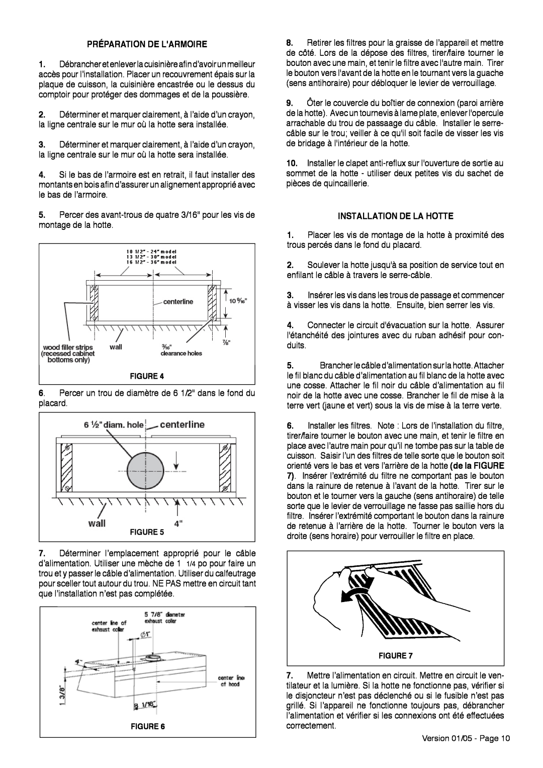Faber 5x20 5A installation instructions Préparation De Larmoire, Installation De La Hotte 