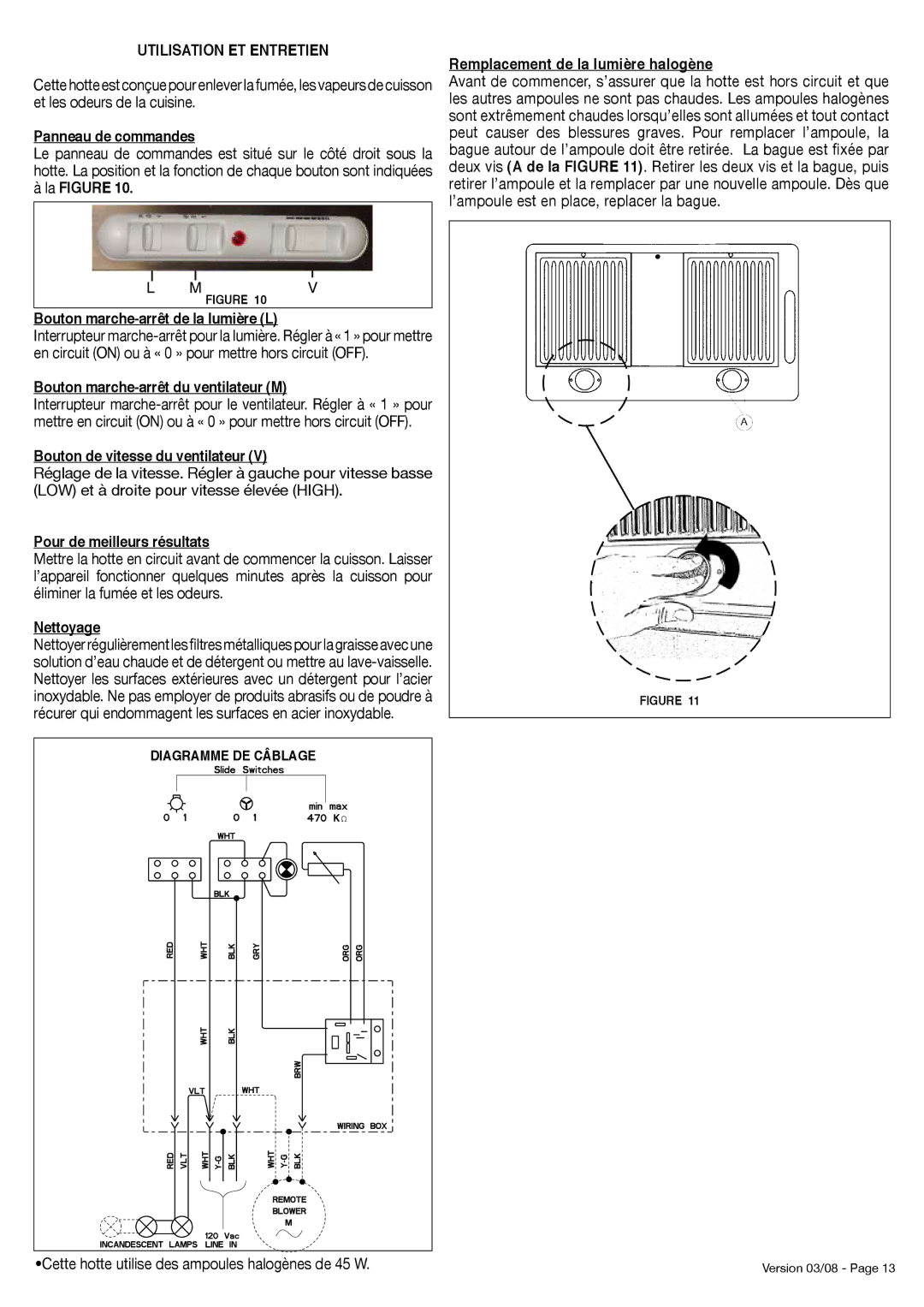 Faber 630003952 installation instructions Utilisation ET Entretien 