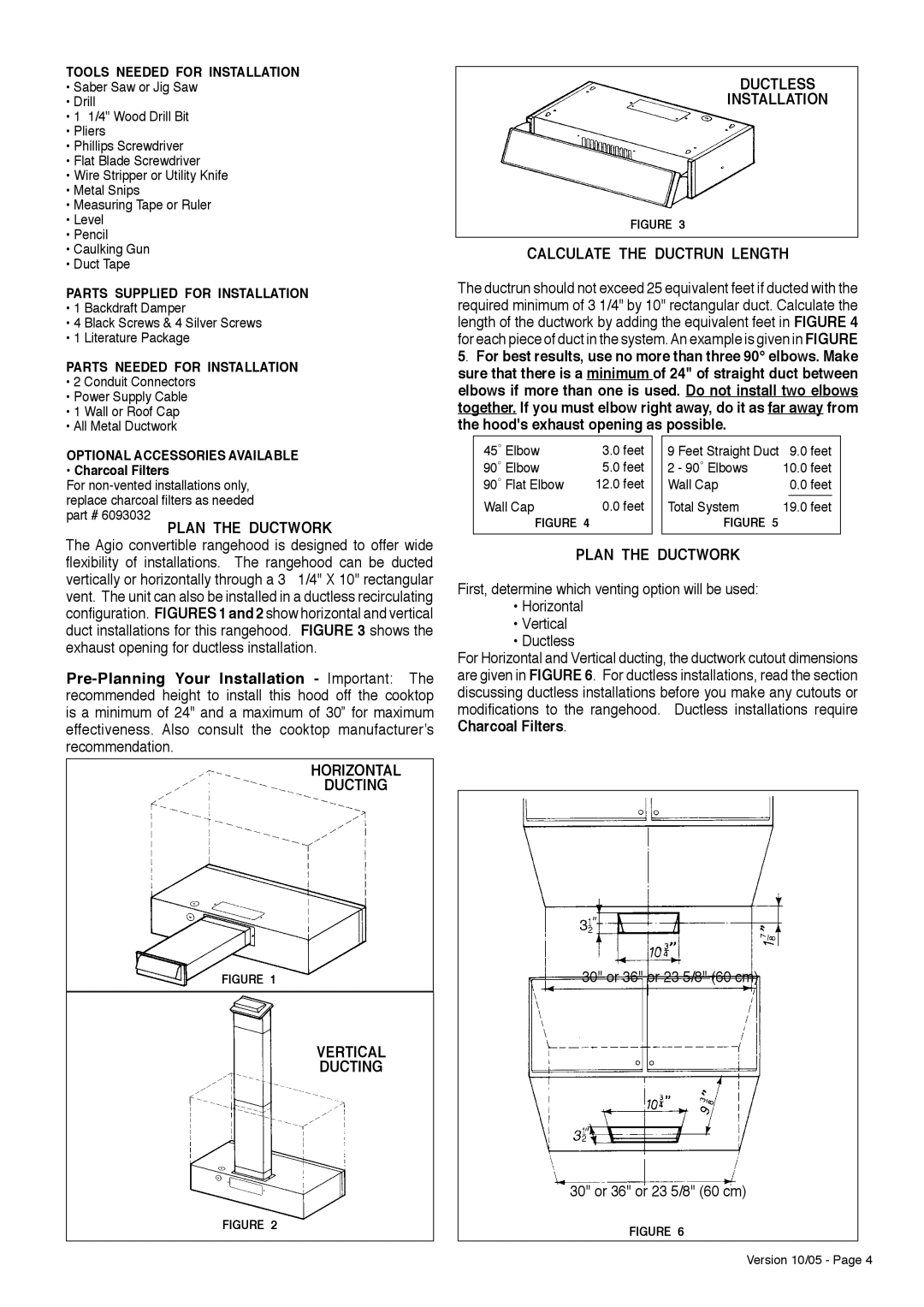 Faber Agio installation instructions Plan the Ductwork 