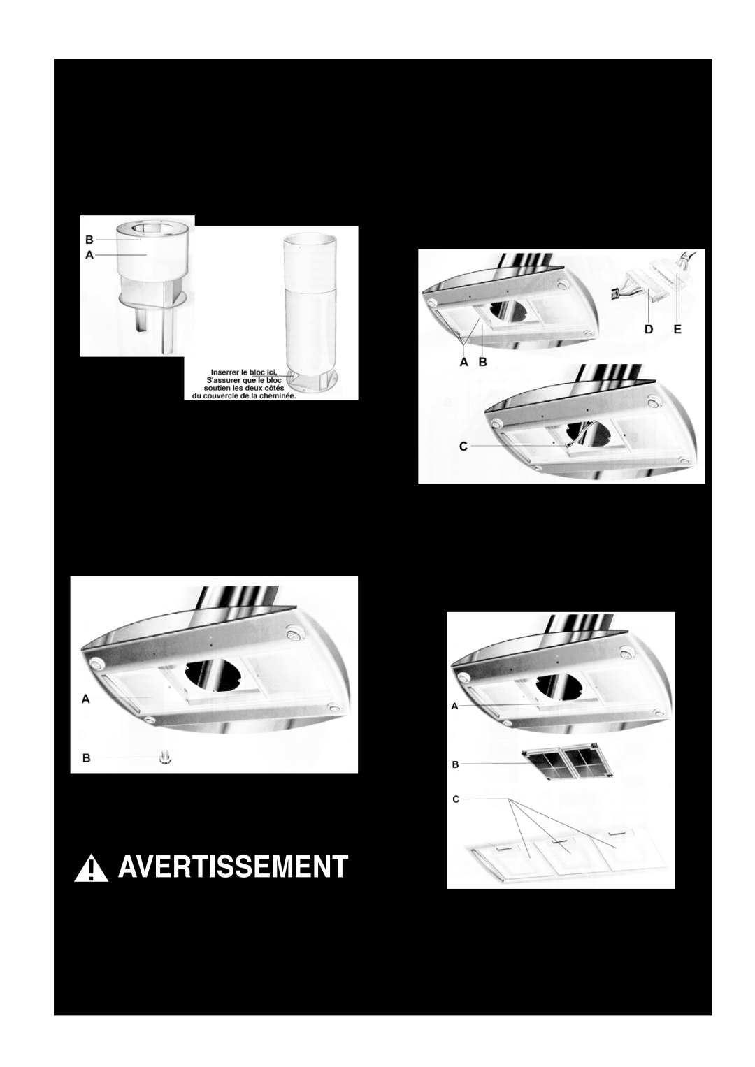 Faber AXIA ISOLA installation instructions Avertissement 