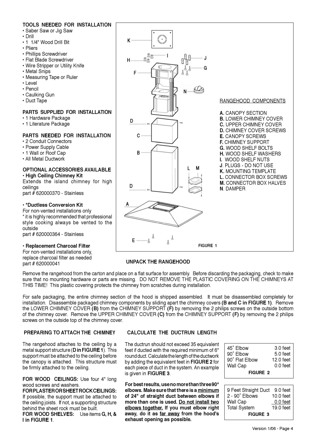 Faber Dama Isola Tools Needed for Installation, Parts Needed for Installation, Forplasterorsheetrockceilings 