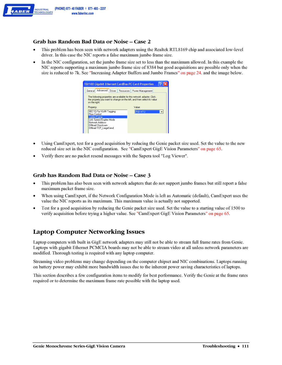 Faber M1600, M640, M1024, M1400 user manual Laptop Computer Networking Issues 