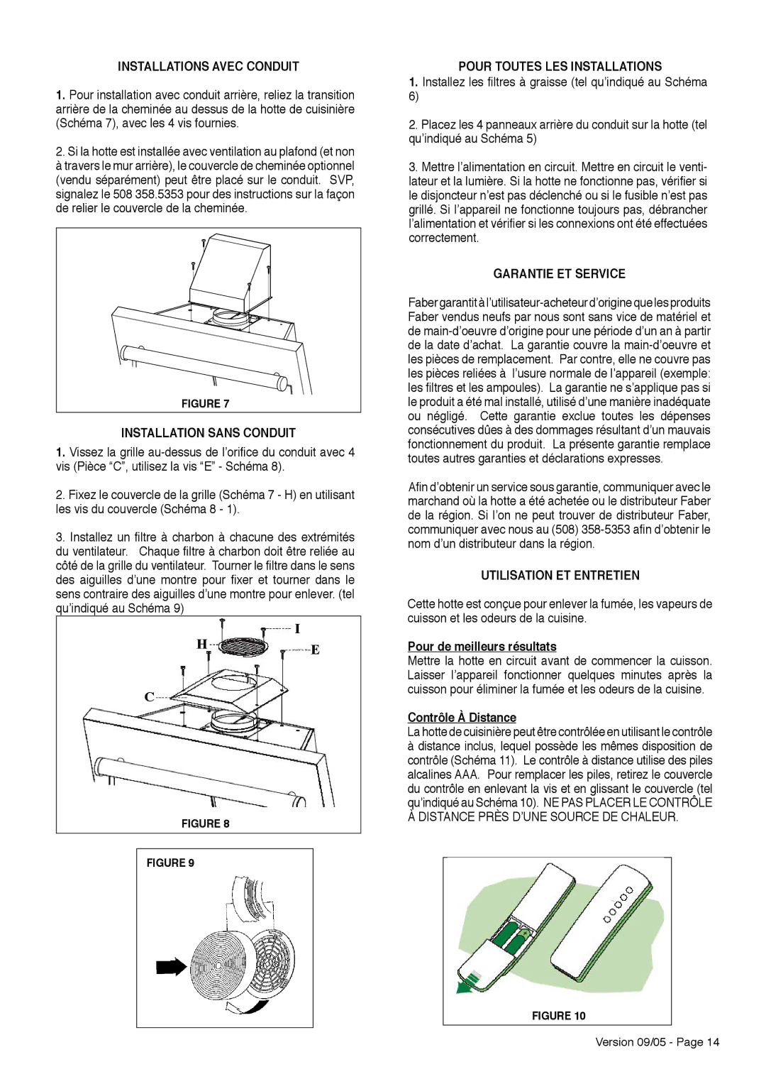 Faber Matrix Installations Avec Conduit, Installation Sans Conduit, Pour Toutes LES Installations, Garantie ET Service 