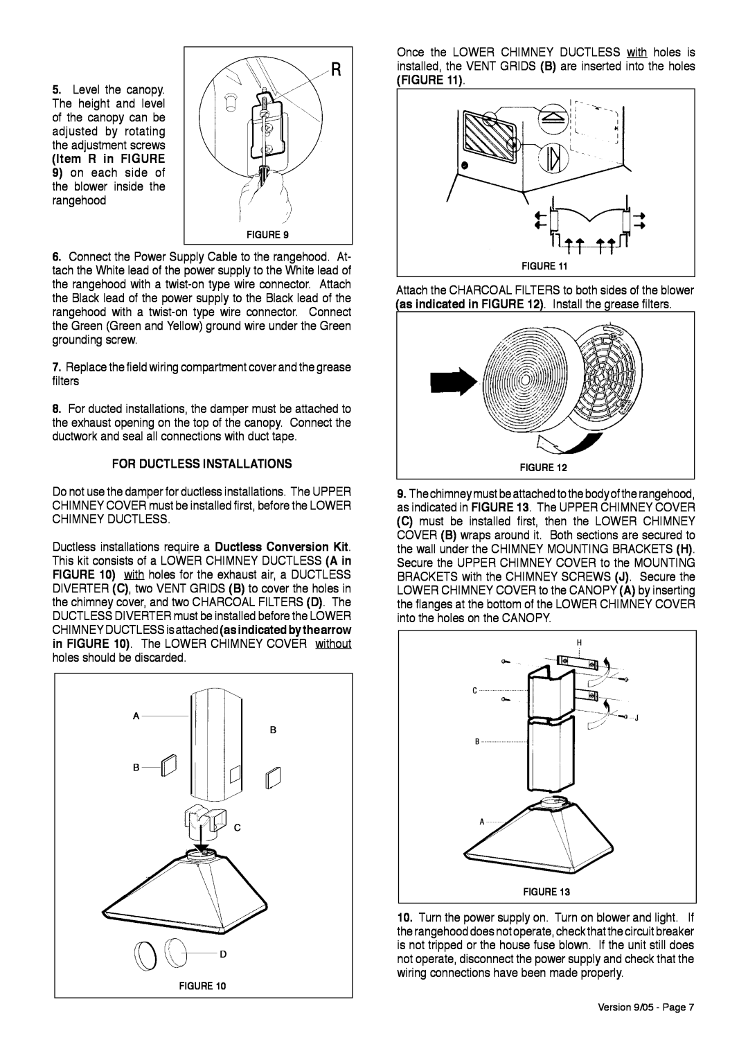 Faber Perla installation instructions For Ductless Installations 