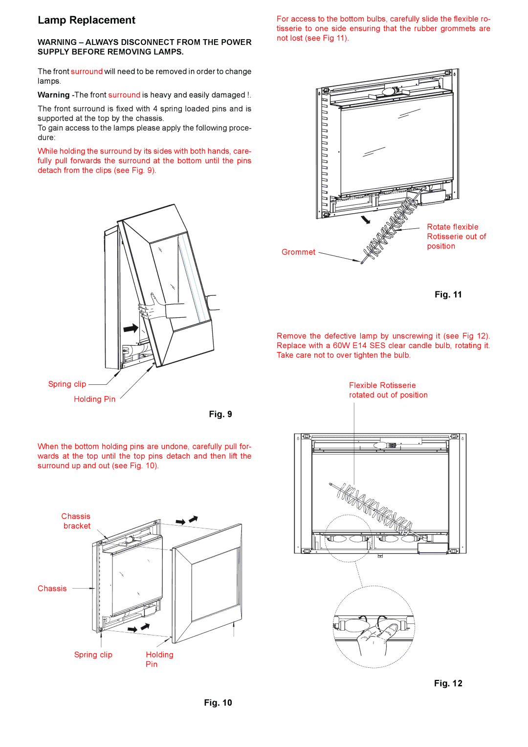 Faber SP4 dimensions Lamp Replacement 