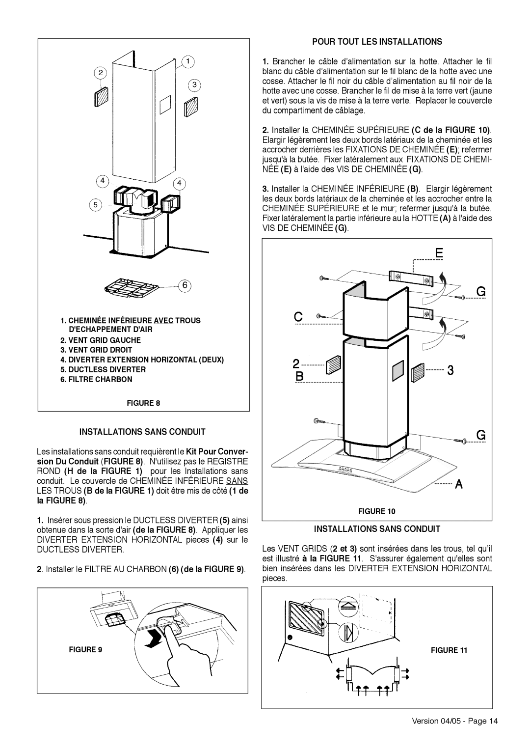 Faber TRATTO Installations Sans Conduit, Ductless Diverter, Pour Tout LES Installations, VIS DE Cheminée G 