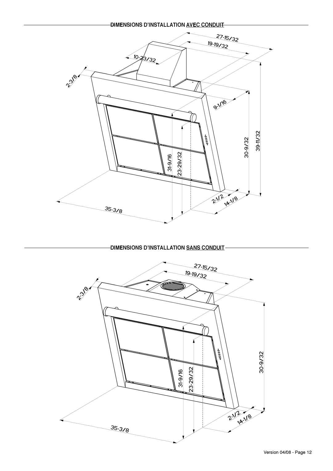 Faber Wall Mount Luxury Rangehood installation instructions Version 04/08 