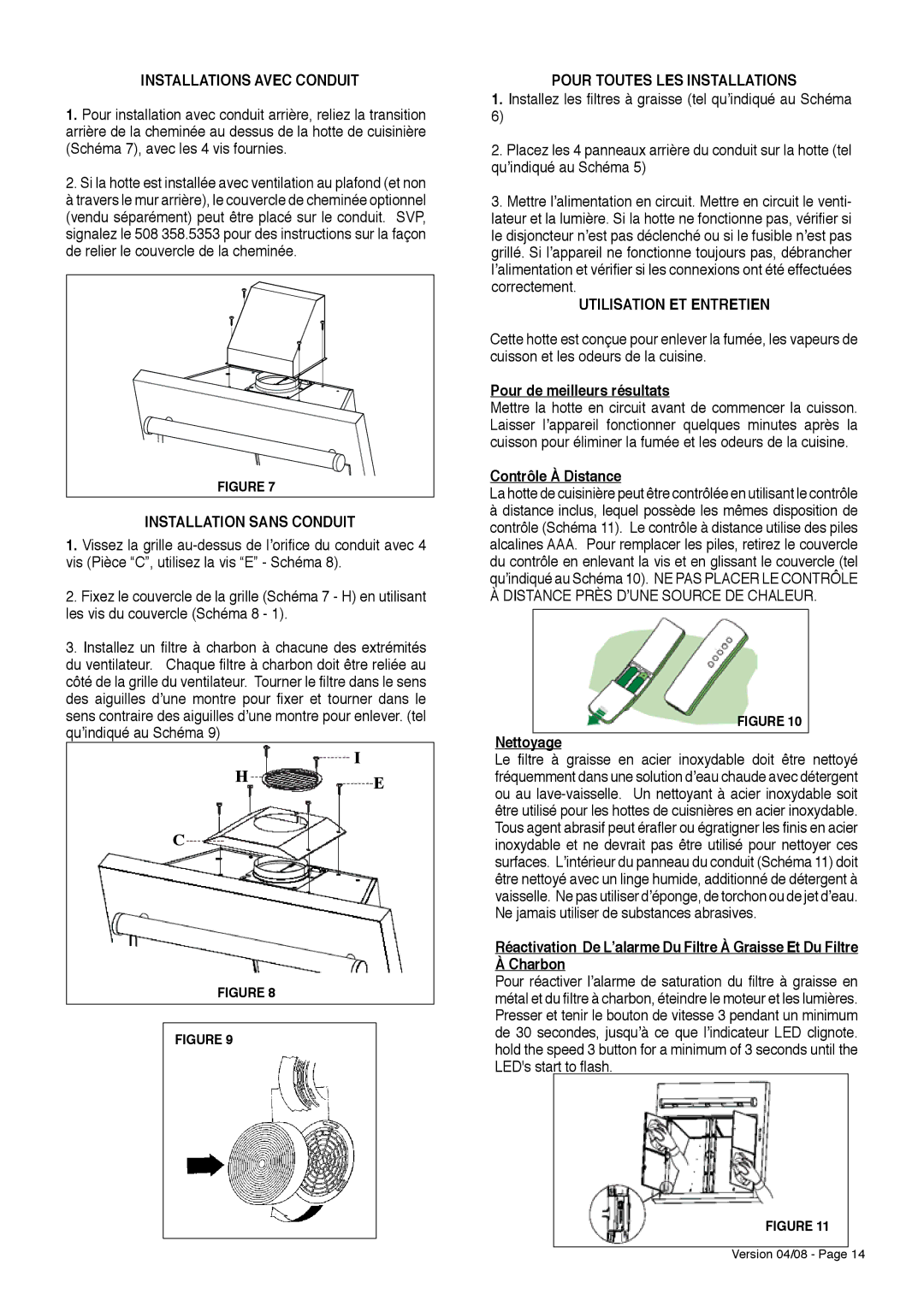 Faber Wall Mount Luxury Rangehood Installations Avec Conduit, Installation Sans Conduit, Pour Toutes LES Installations 