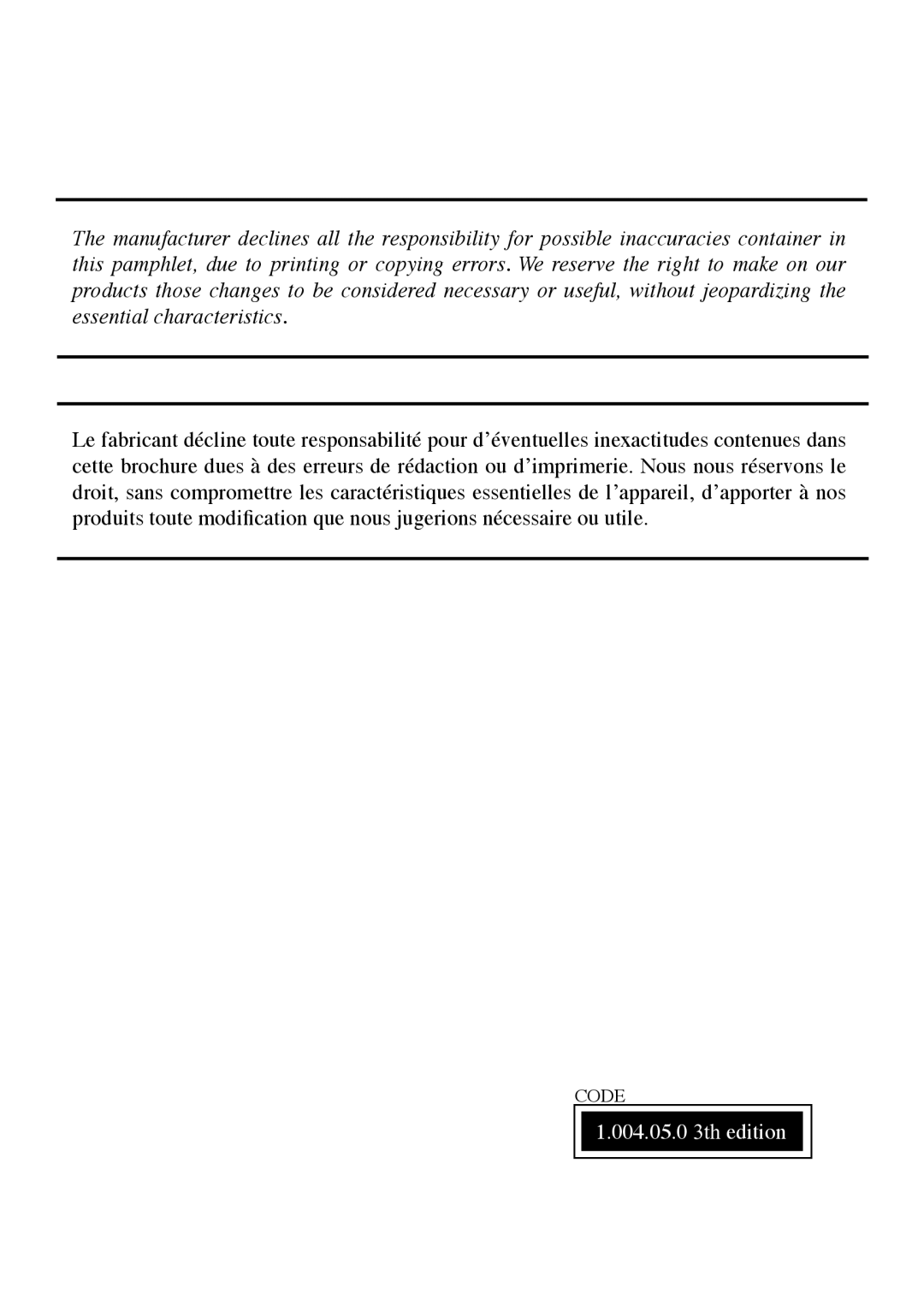 Fagor America 3FIA-95GLST X manual 1.004.05.0 3th edition, Code 