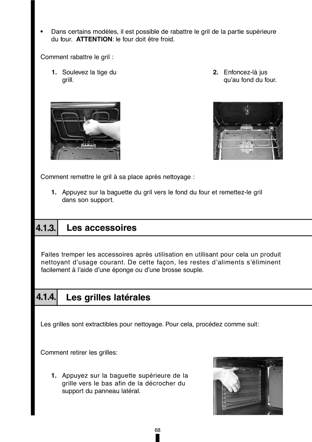 Fagor America 5HA-196X manual Les accessoires, Les grilles latérales 