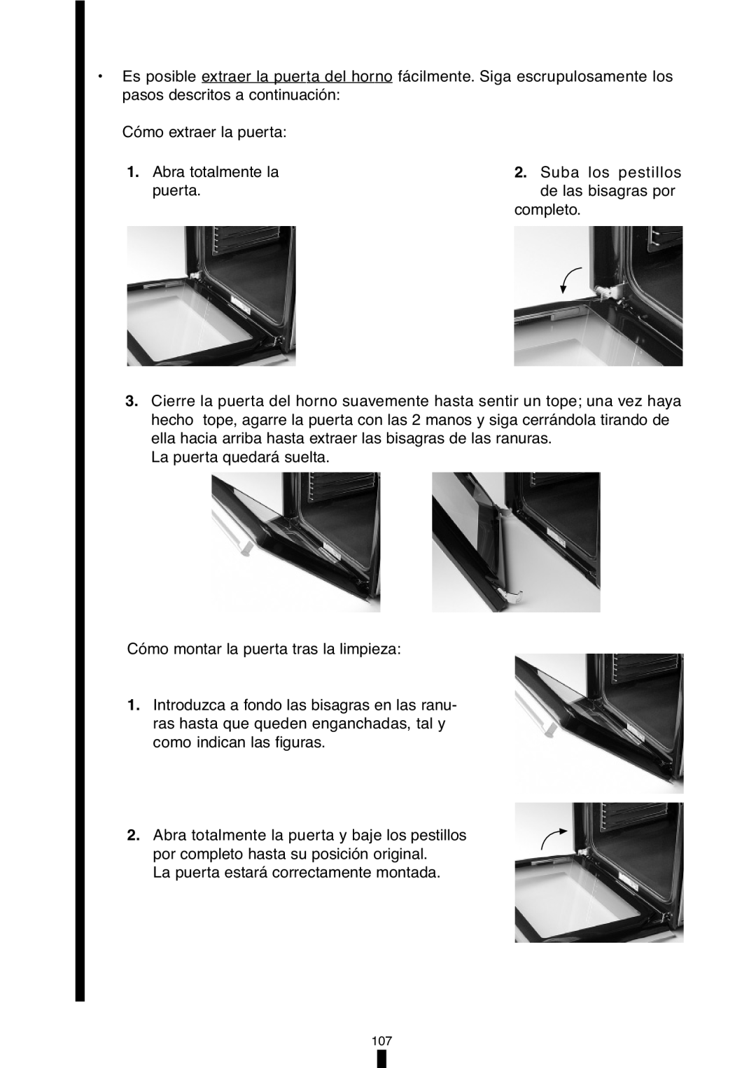 Fagor America 5HA-196X manual Cómo extraer la puerta 