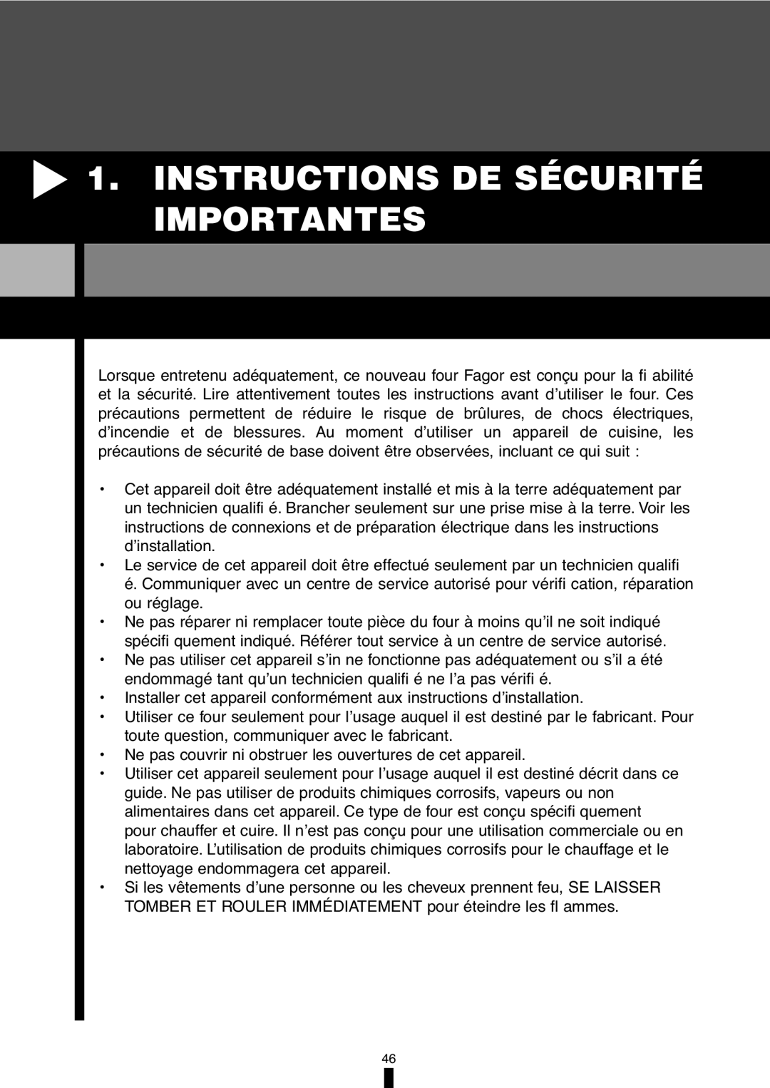 Fagor America 5HA-196X manual Instructions De Sécurité Importantes 