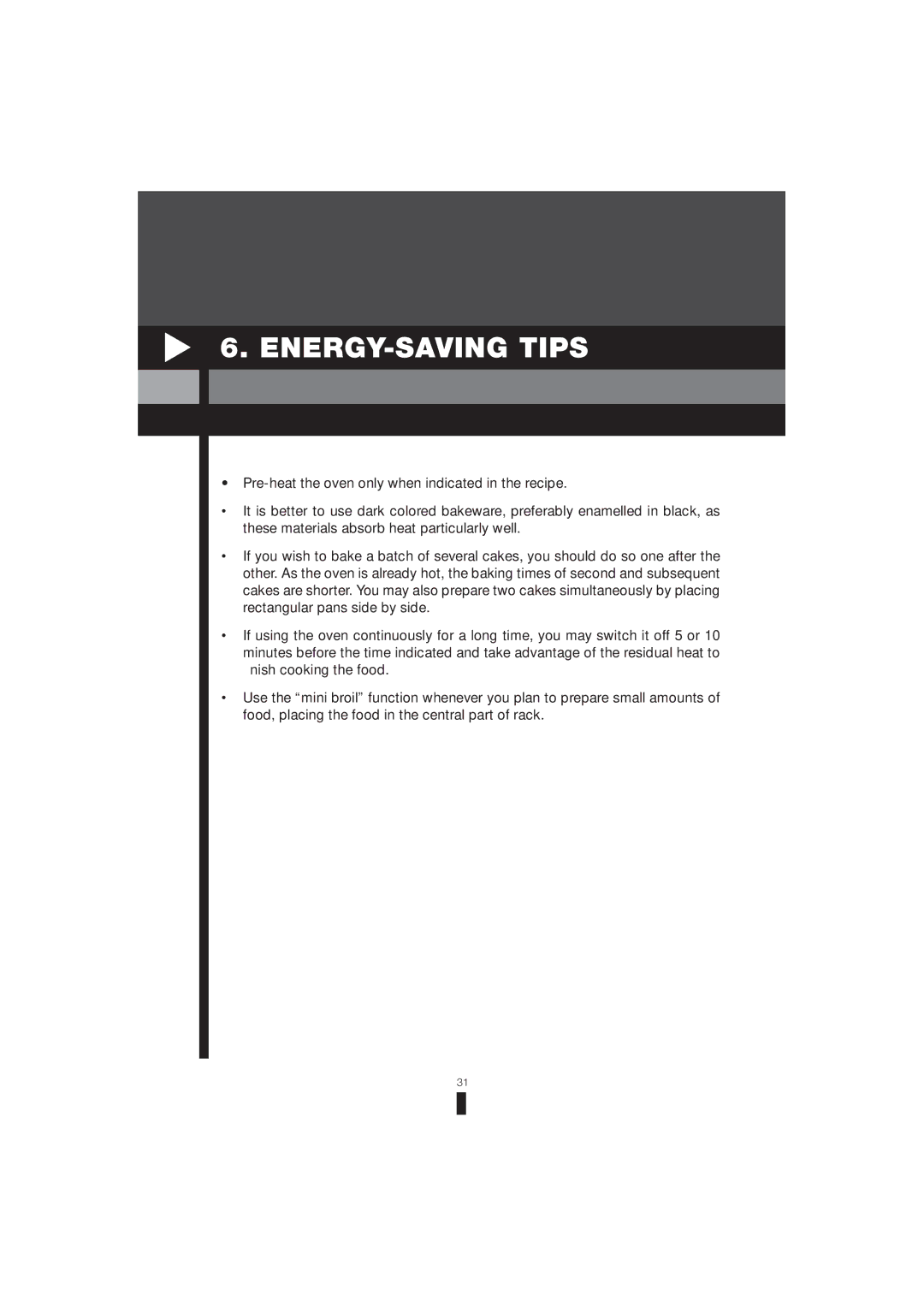 Fagor America 5HA-196 X, 5HA-200 LX, 5HA-200 RX manual ENERGY-SAVING Tips 