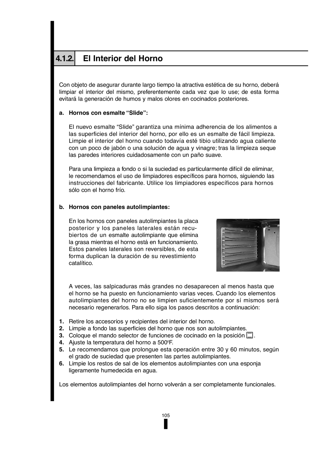 Fagor America 5HA-200 LX, 5HA-196 X, 5HA-200 RX manual El Interior del Horno, Hornos con esmalte Slide 