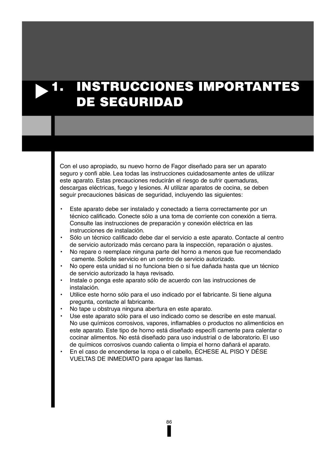 Fagor America 5HA-200 RX, 5HA-200 LX, 5HA-196 X manual Instrucciones Importantes DE Seguridad 