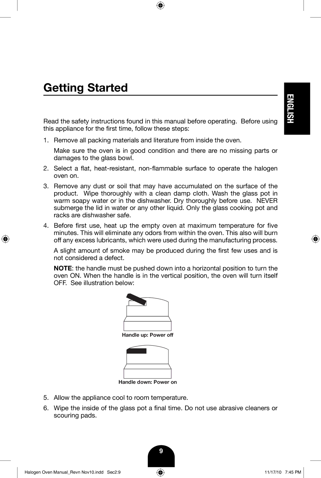 Fagor America 670040380 user manual Getting Started 