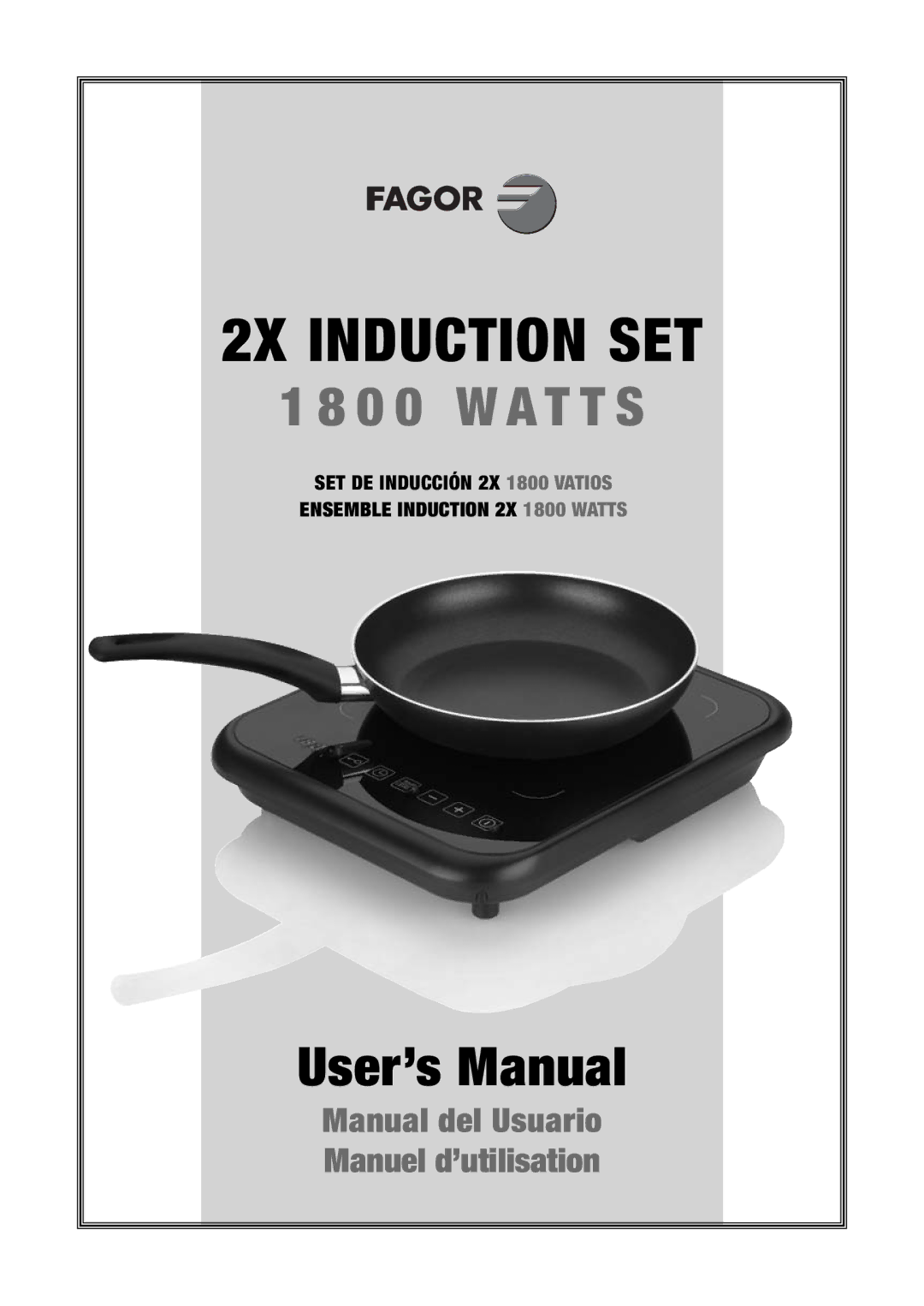 Fagor America 670041860 user manual 2X Induction SET 