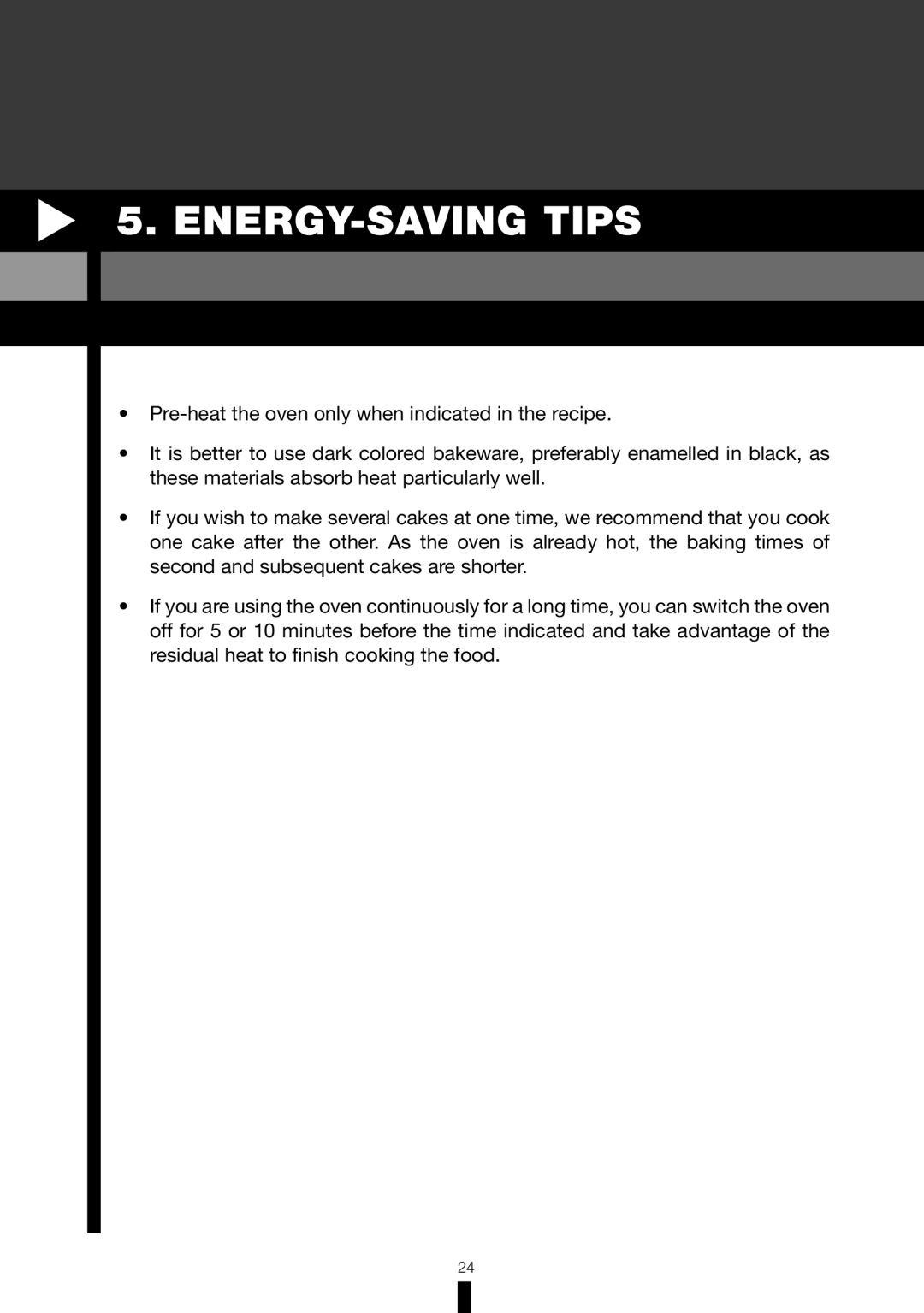 Fagor America 6HA-196BX manual ENERGY-SAVING Tips 