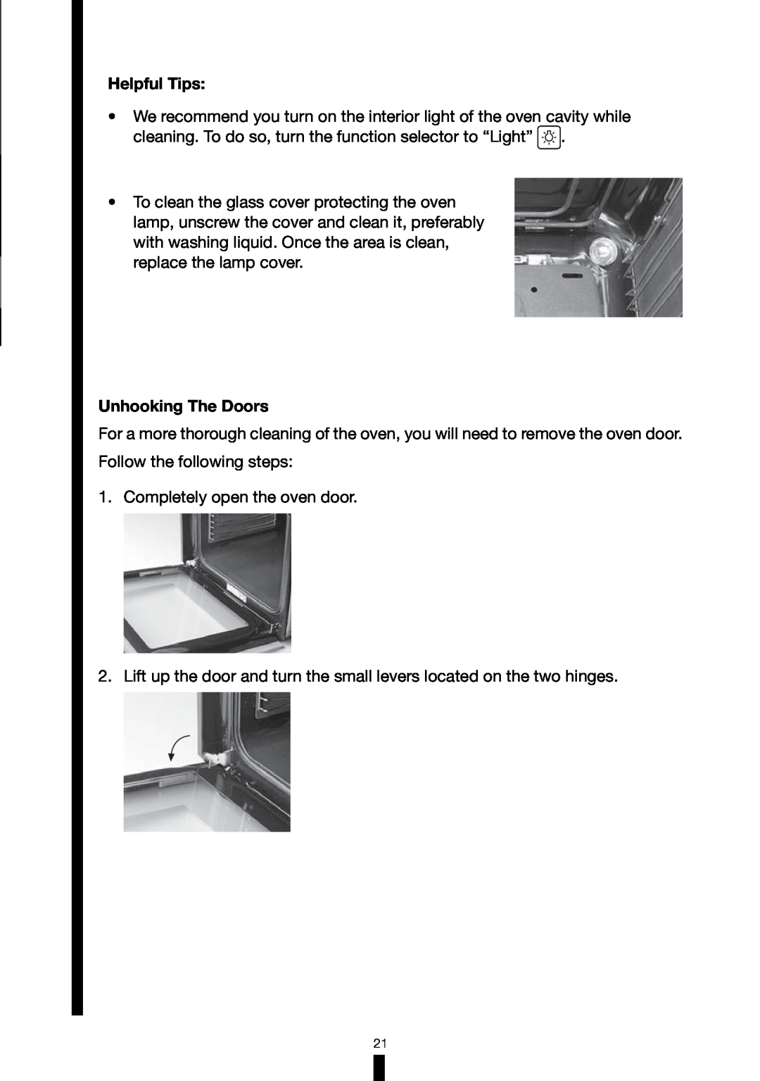 Fagor America 6HA-196BX manual Helpful Tips, Unhooking The Doors 