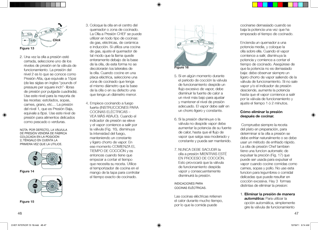 Fagor America 918010052, 918010051, 918010053 user manual EN Proceso DE Cocción 