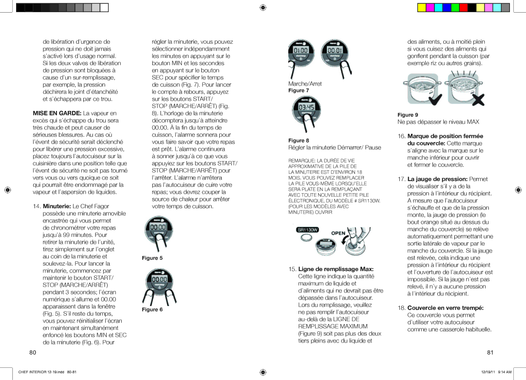 Fagor America 918010053, 918010052, 918010051 user manual Soit pas plus des deux tiers pleins avec du liquide et 