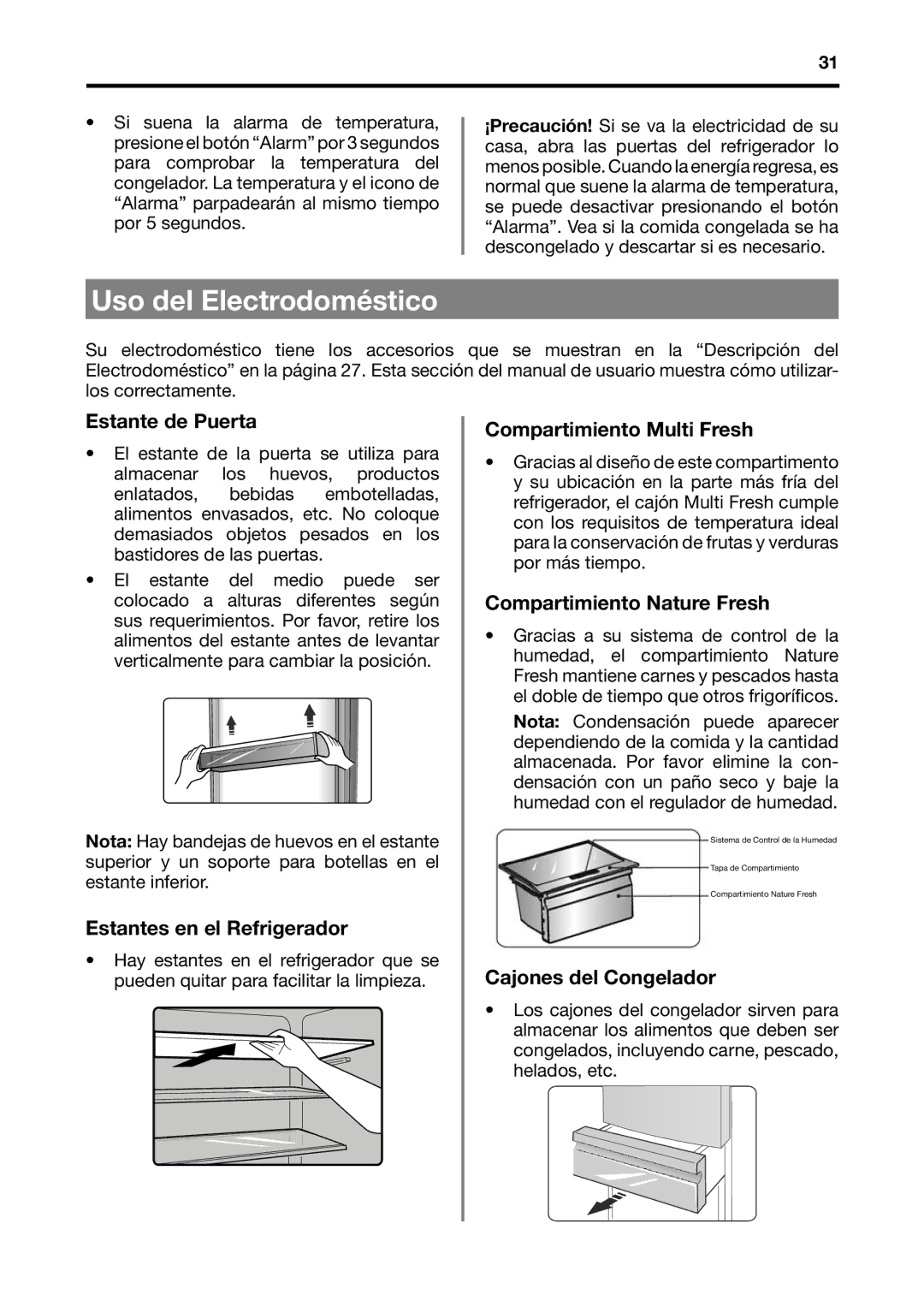 Fagor America BMF-200X manual Uso del Electrodoméstico 