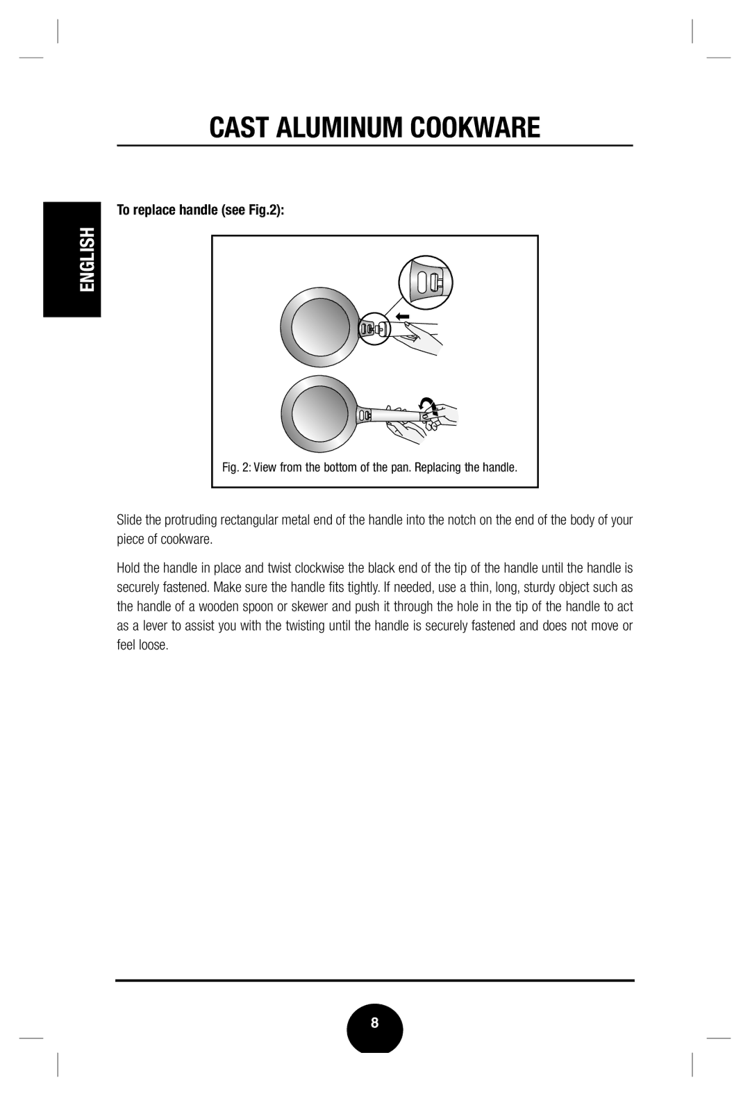 Fagor America Cast Aluminum Cookware user manual English 