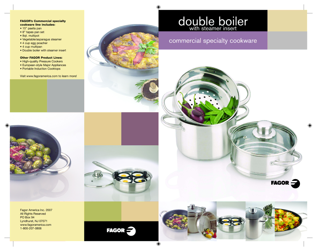 Fagor America Double Boiler manual Double boiler 