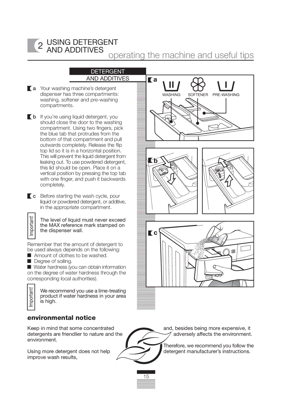 Fagor America FA-4812X manual Additives operating the machine and useful tips, Using Detergent 