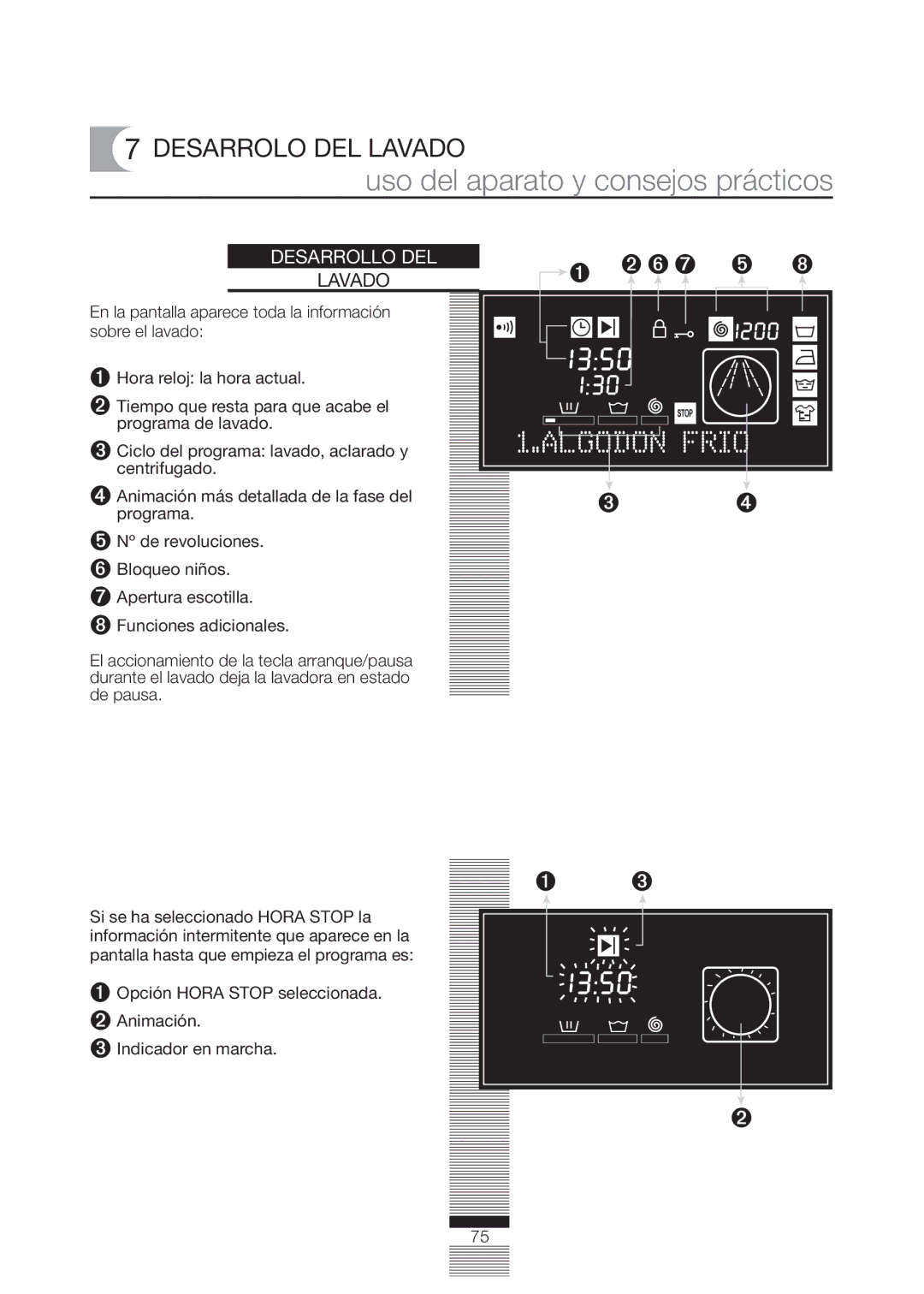 Fagor America FA-5812 X manual Desarrolo DEL Lavado, Desarrollo DEL 