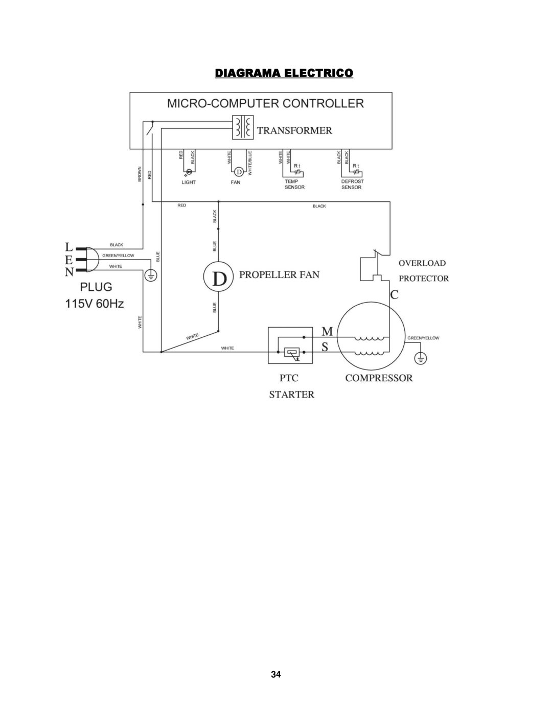 Fagor America FSV-144US instruction manual Diagrama Electrico 