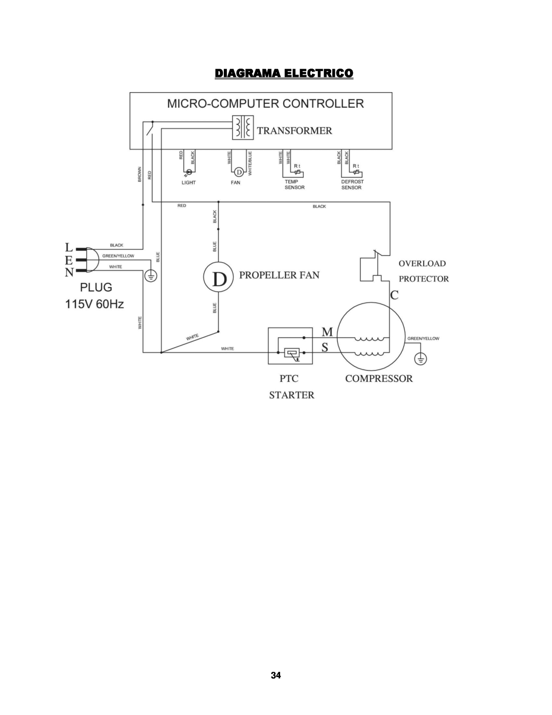 Fagor America FSV-144US instruction manual Diagrama Electrico 