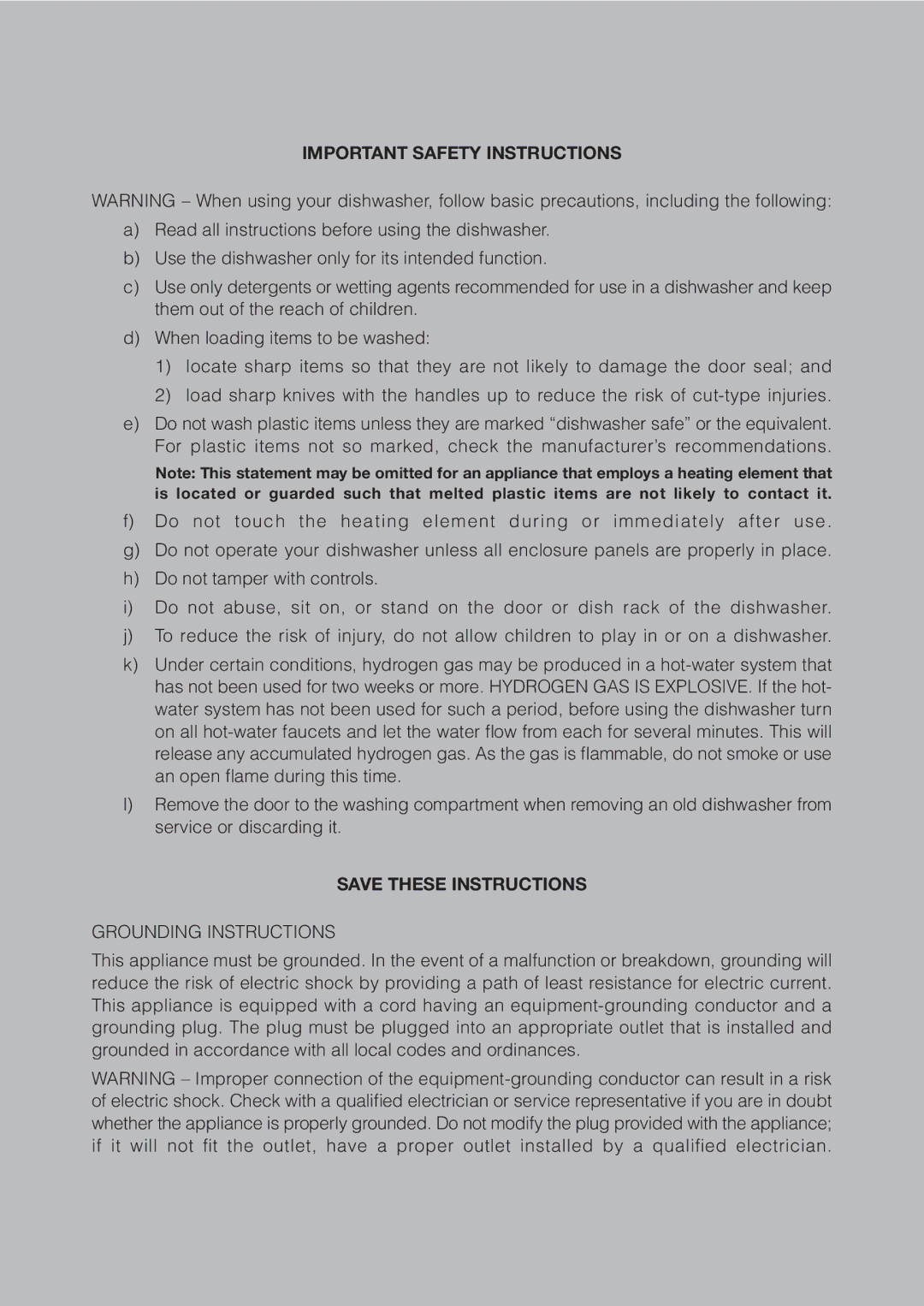 Fagor America IX LFA-013 SS, LFA-019 SS, LFA-019 IX manual Important Safety Instructions, Grounding Instructions 