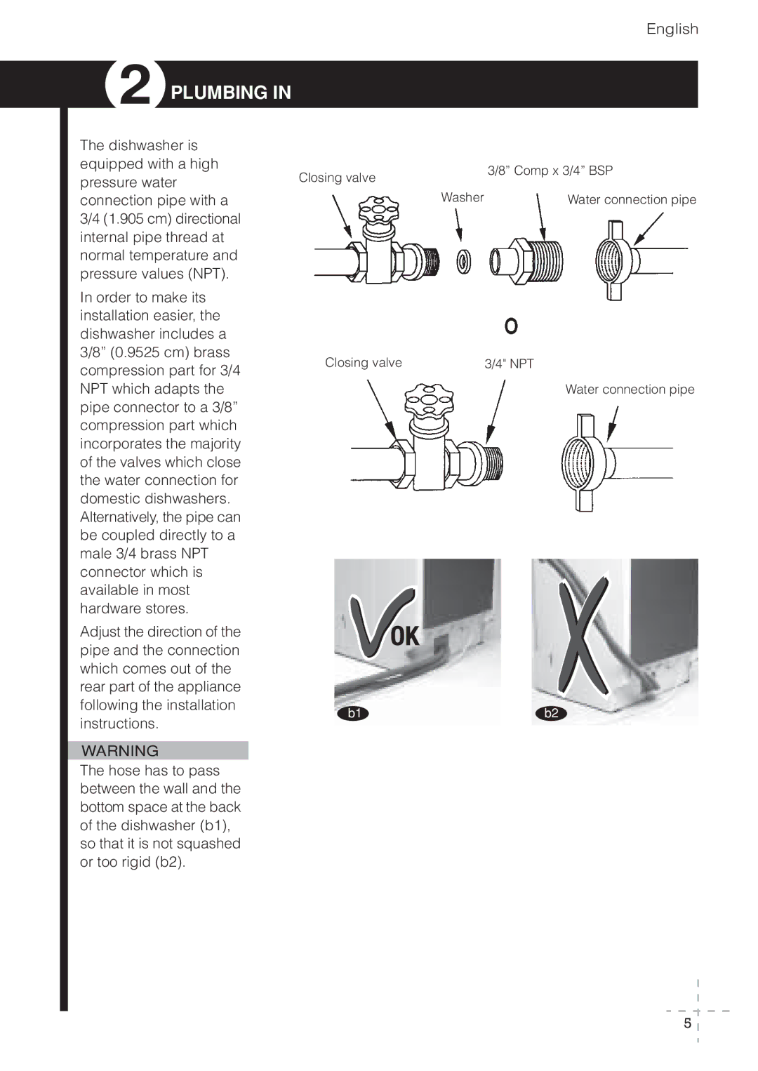 Fagor America LFA-019 IX, LFA-019 SS, IX LFA-013 SS manual Plumbing 