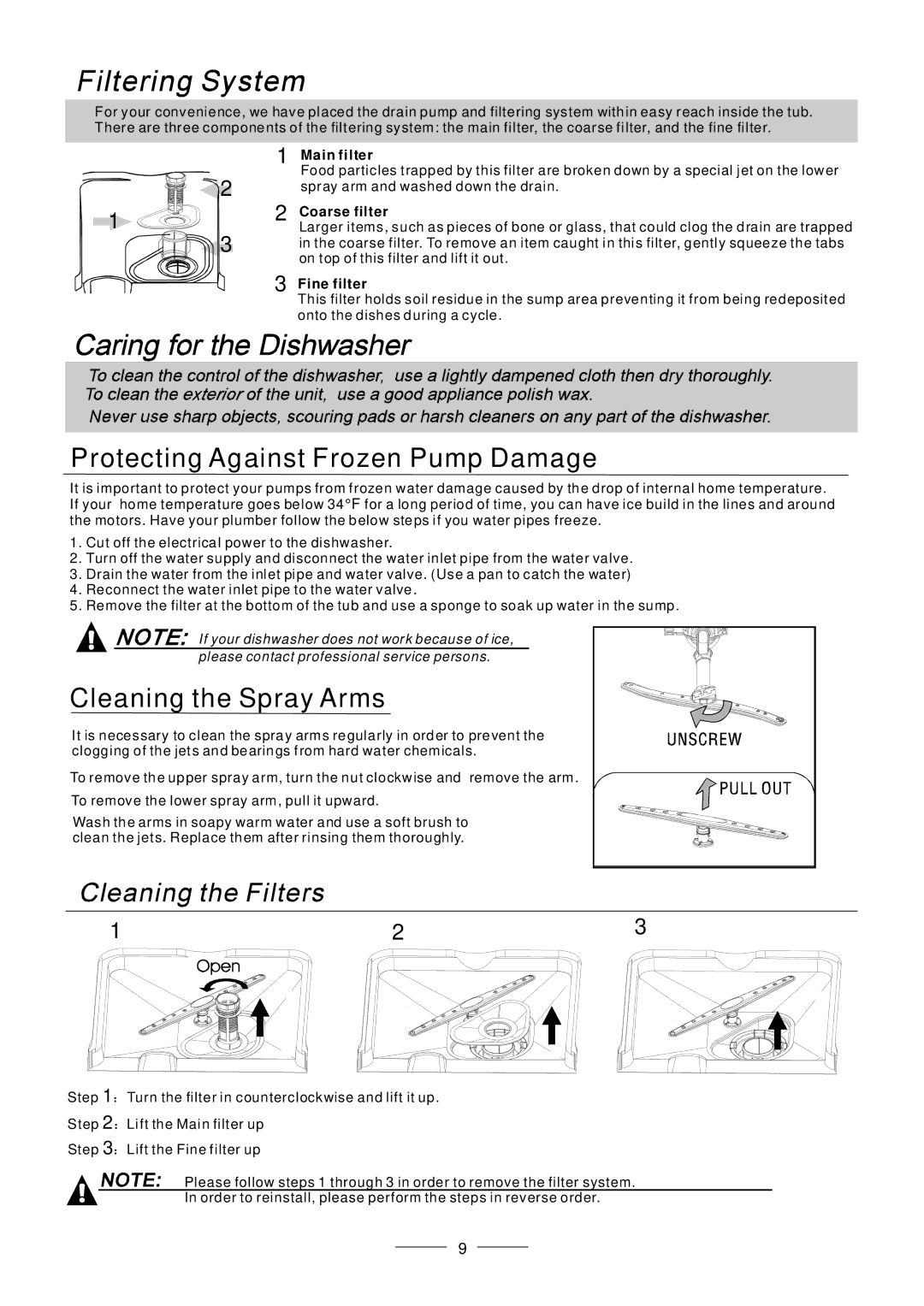 Fagor America LFA-45X instruction manual Protecting Against Frozen Pump Damage 