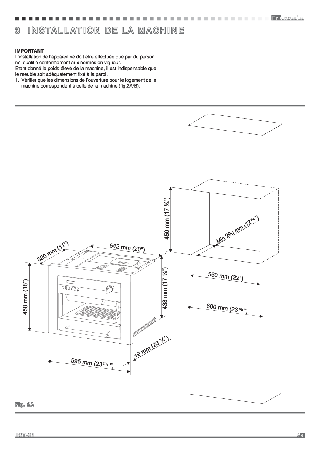 Fagor America MQC-A10 US manual Installation De La Machine, Fra n c a i s 