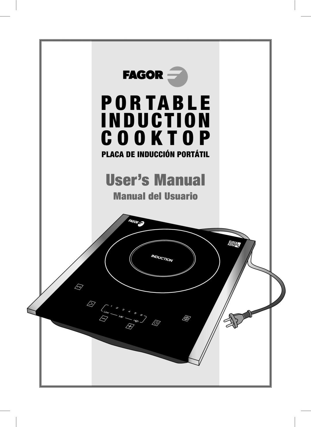 Fagor America Portable Induction Cooktop user manual O K T O P 