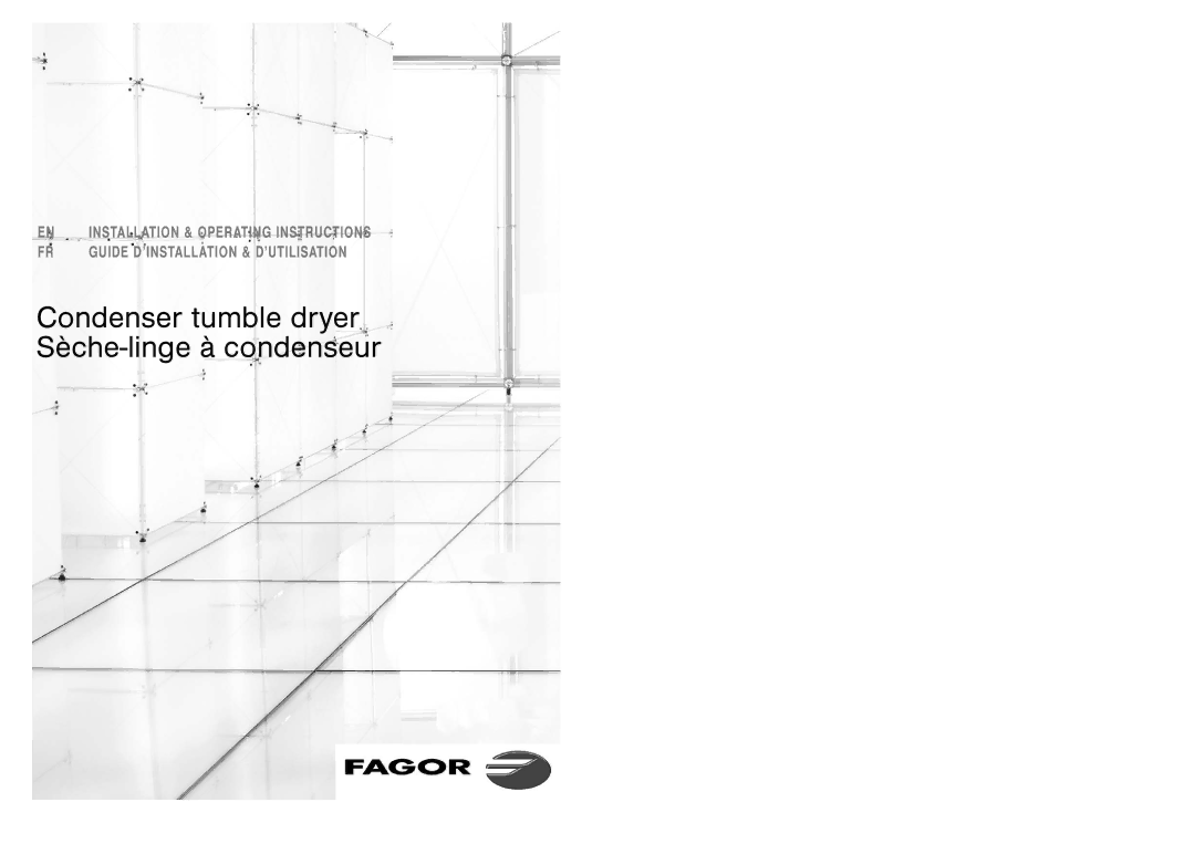 Fagor America SFA-8CELX operating instructions Condenser tumble dryer Sèche-linge à condenseur 