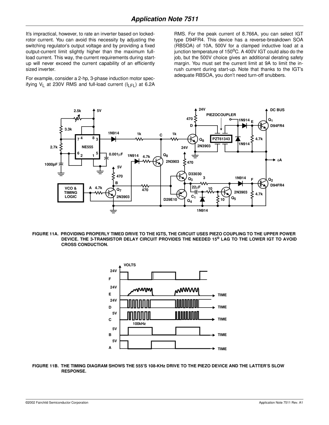 Fairchild AN-7511 manual VCO Timing Logic 