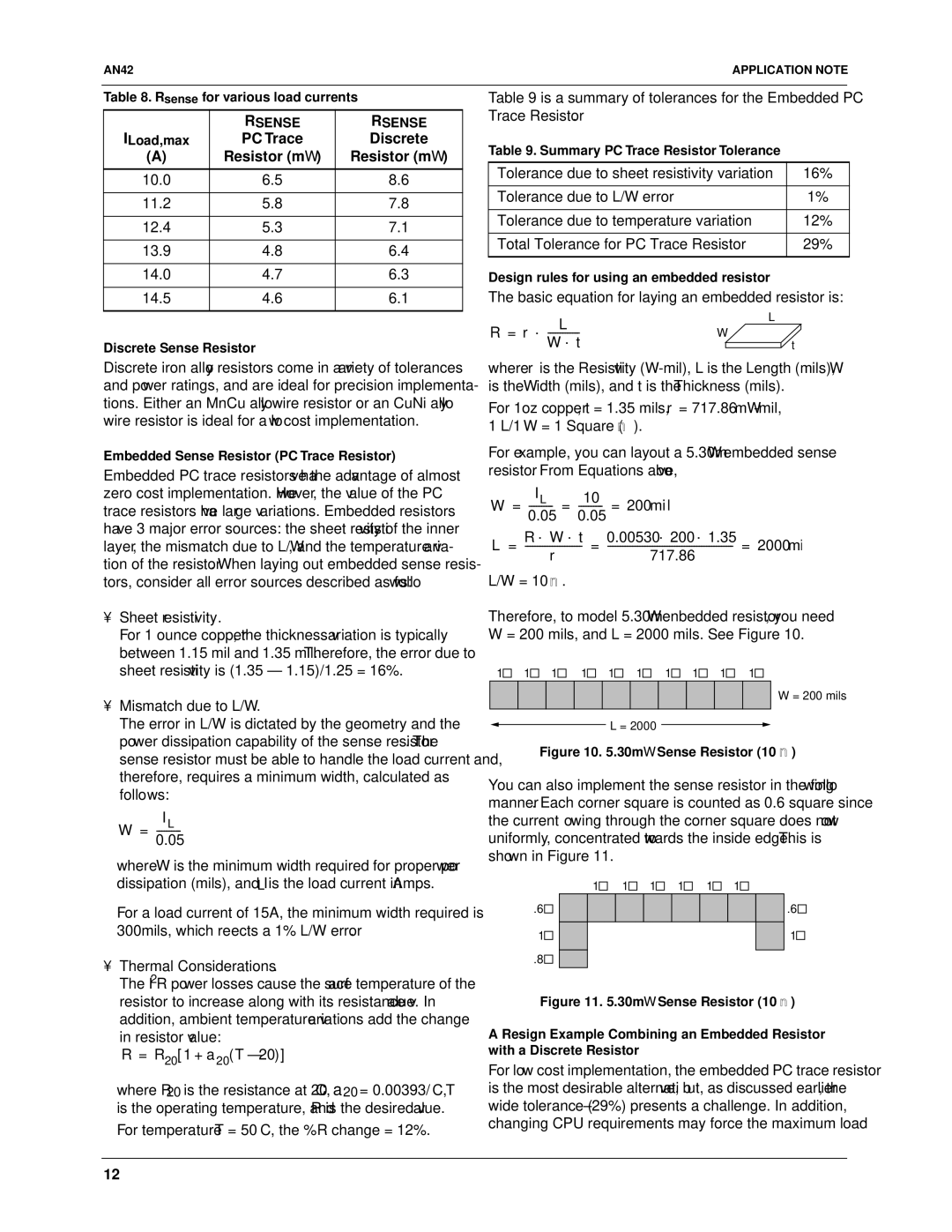 Fairchild RC5042, RC5040 specifications Resistor mΩ, = 2000mi 