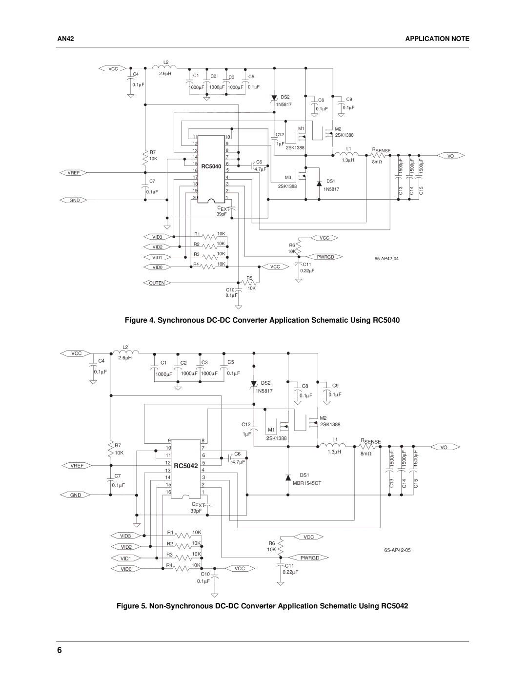 Fairchild RC5042, RC5040 specifications 