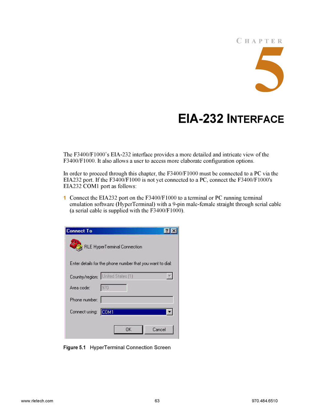 Falcon F3400, F1000 manual EIA-232 Interface 