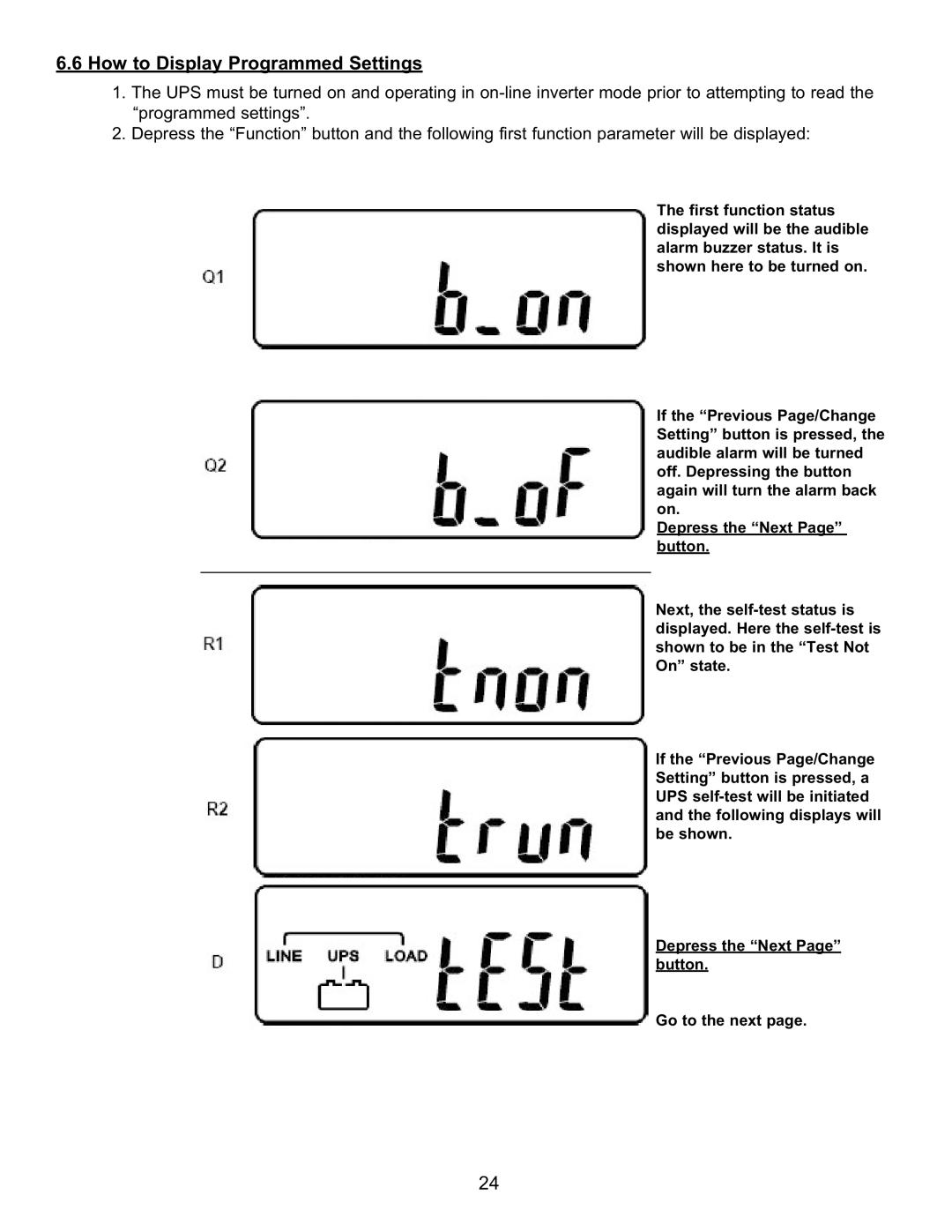 Falcon FN4KRM-2TXI, FN6KRM-2TXI, FN3KRM-2TXI manual How to Display Programmed Settings 