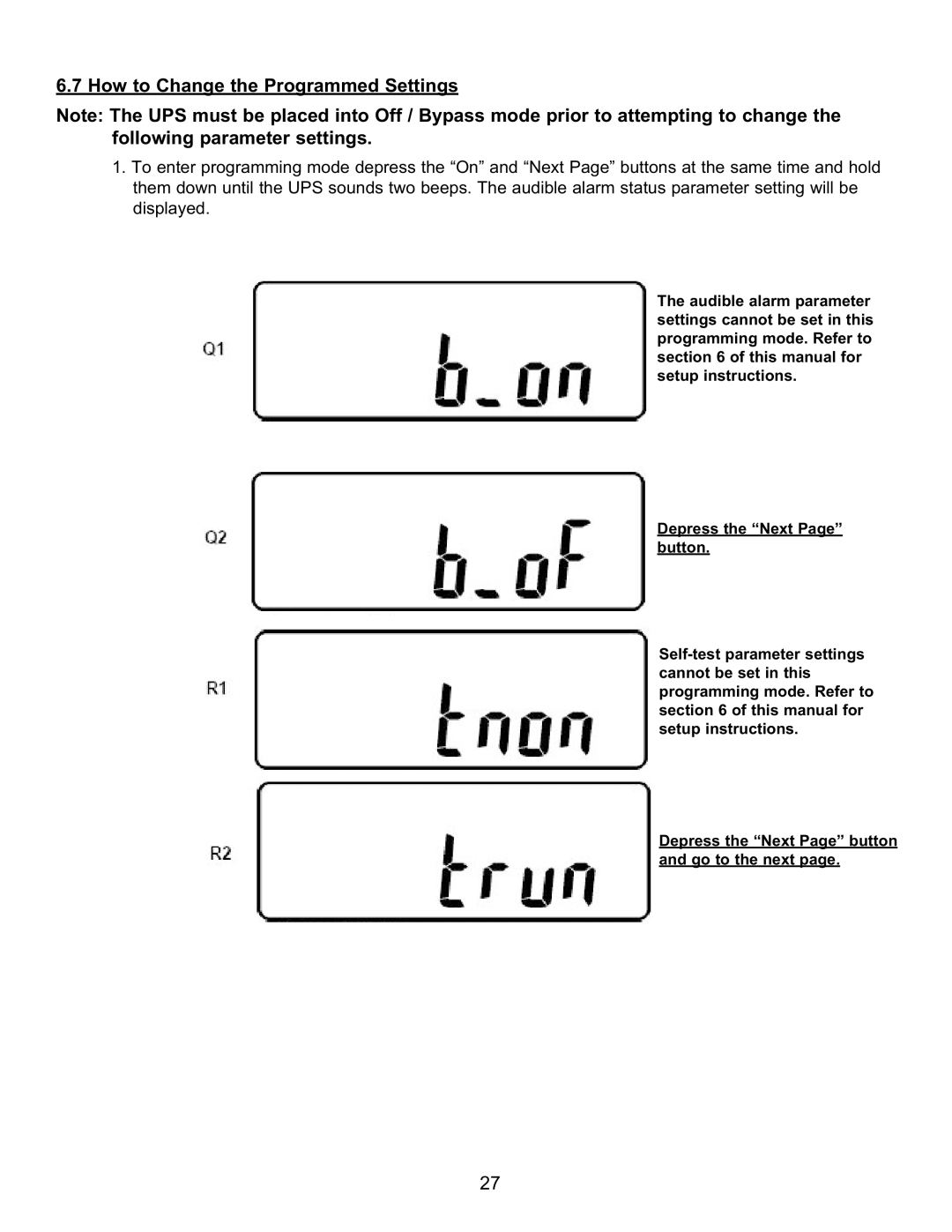 Falcon FN6KRM-2TXI, FN4KRM-2TXI, FN3KRM-2TXI manual How to Change the Programmed Settings 